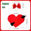 2Pcs Durable Polyester Geese Costumes Red Heart Design For 3