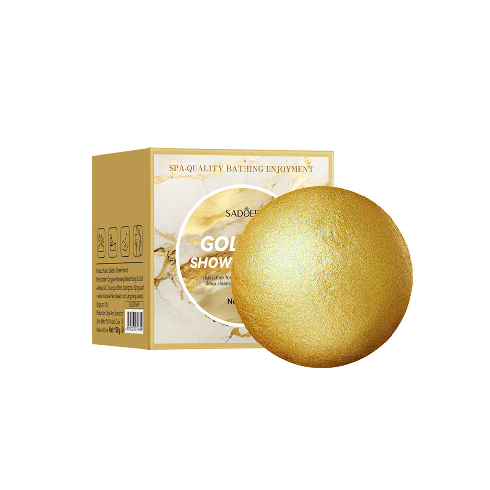 Golden (Bath Salt Balls 100G) Bath Salt Balls 100G (Sinking Balls) Deep Cleansing Body Bath Salt Balls