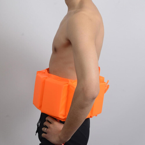 Waterproof Pool Float Belt, Adjustable with Back Float, Comfortable Fit for Women, Men, Orange 80 cm 2