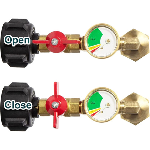 Durable Brass Propane Cylinder Inflator with Ball Valves QuickConnect Adapter 1
