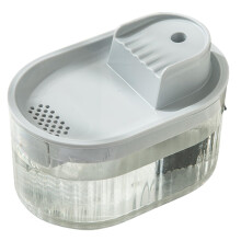 Pet Drinking Fountain Dog Water Fountain Quiet Automatic Water Dispenser 1.5L with Pet Bowl for Home Travel Light Gray B