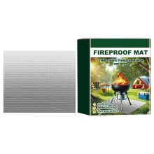 Grill Mats for Outdoor Grill, Fireproof Underlay, Foldable, Heat Resistant 39x47 inches