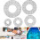 5 circle templates, quilt frame, sewing ruler, low handle, quilted 2