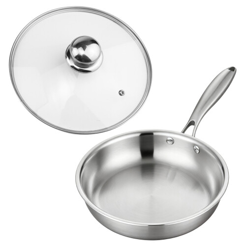 Sauteuse multifonctionnelle en acier inoxydable avec-24CM
