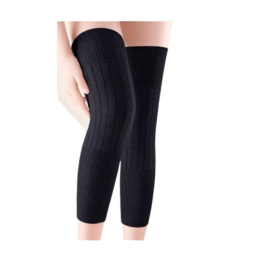 Knee Pads Unisex Plush Knee Pads Made Of Warm, Breathable Stretch Material For Knee Protection In Cold Weather Knee Pads Volleyball, Black 9365049620789