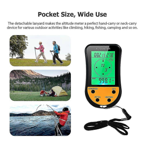 Electronic Digital Altimeter 8 in 1 Multifunction LCD Backlight Mini Altimeter Barometer Compass The 2