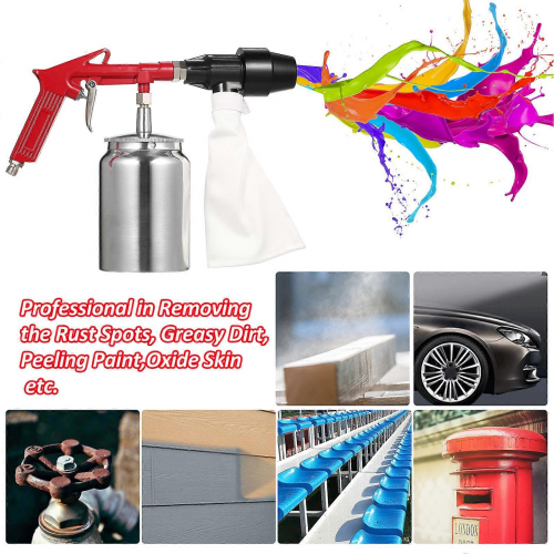 Sand Blaster Kit Abrasive Sand Blasting Shot Sandblaster with Nozzle Rust Remove Abrasive Sand Blasting for Sandblast Cabinets 1