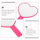 2 Pcs Heart-shaped Handheld Makeup Mirror Lovely Portable Compact Mirror 3