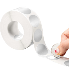300 pezzi di etichette rotonde adesive gratta e vinci (argento, cerchio da 2,5 cm x 2,5 cm)