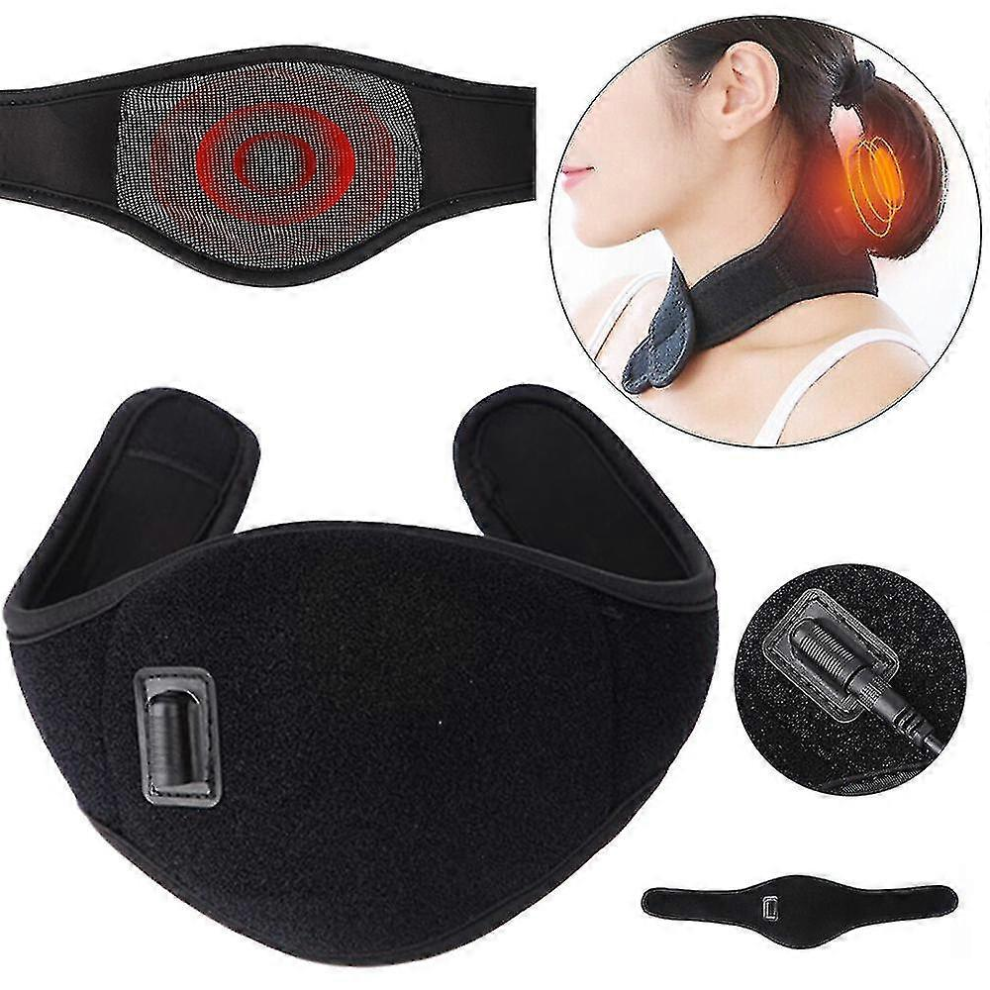 Far-infrared Heated Neck Wrap - Neck Pain Relief & Stiffness Relief Pad Tw