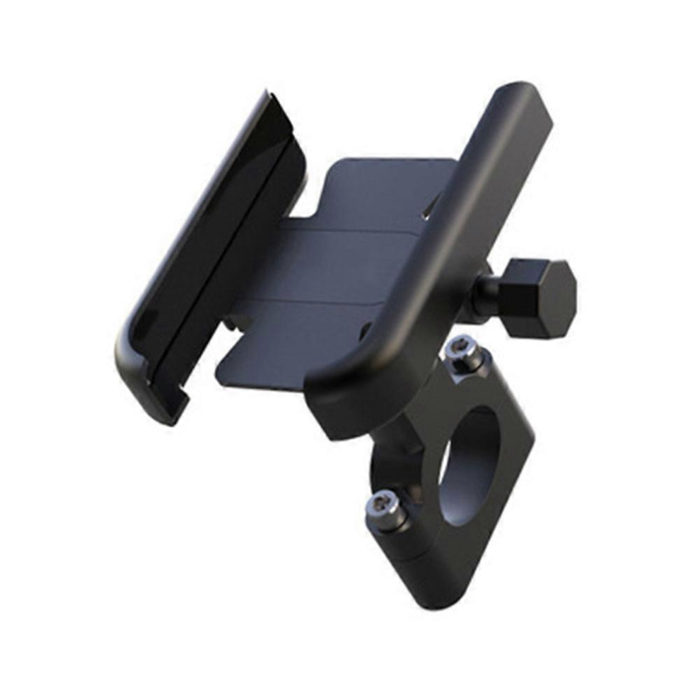 (-Handlebar)Aluminum Alloy Riding Mobile Phone Holder Gps Navigation Mount Bicycle Handlebar Stand Motorcycle Bike Smartphone Bracket Black 6921102313475