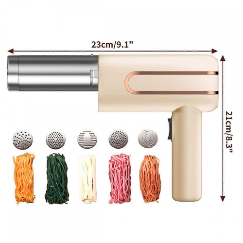 Handheld Electric Noodle Maker 5-in-1 Wireless Noodle Maker with Battery Level Display Automatic Noo 2