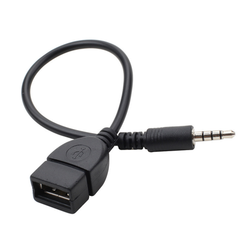 Υποδοχή USB, AUX, υποδοχή 3,5 mm για καλώδιο φόρτισης δεδομένων ήχου, μαύρο