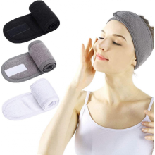 Spa-Stirnband – 3-teiliges Set Gesichts-Make-up-Haarband-Handtuch mit verstellbarem Klettverschluss zum Abschminken