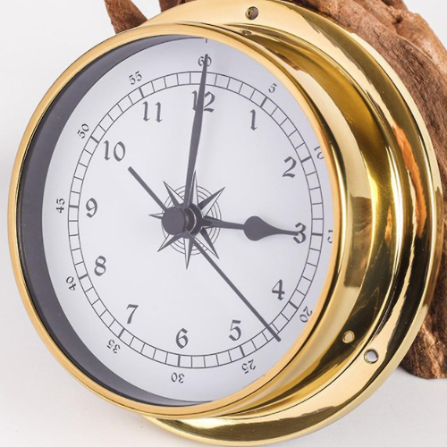 Clock, Wall Mounted Tester Copper Shell Marine for Weather Station, Wall Hanging Boat Using Clock 1