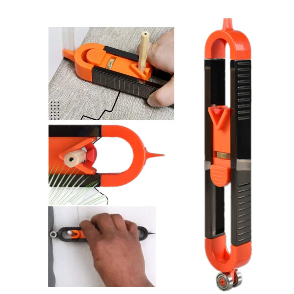 Profile Marking Ruler, Contour Gauge With Lock, Precise Woodworking Measuring Gauge, 23.3 Cm 9426802123081