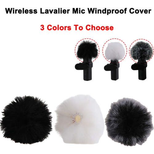 3PCS Furry Windscreen Muff for K1 Lavalier Mic Wireless Collar 1