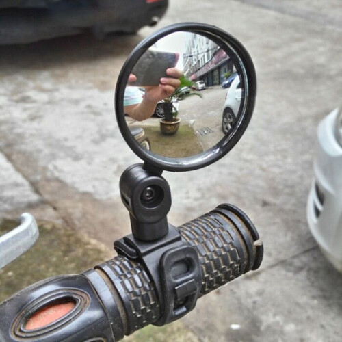 Espejo retrovisor para bicicleta, gran angular, de silicona, 7,9 cm 1