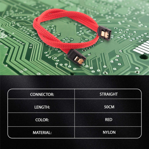 50CM SATA 3.0 III SATA3 7pin Data Cable 6Gb/s SSD Cables(Red) 1