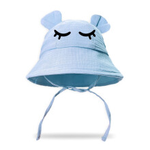 Bonnet doux et mignon pour bébé, chapeau seau pour bébé-Bleu