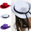 Chapeaux de cowboy avec corde de menton réglable,-Blanc 3
