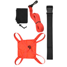 Swim Bungee Training Belt, Strength Parachute Belt, Adjustable Waistband for Women and Men, Red