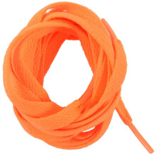 Par de cordones planos de repuesto de 8 mm de ancho en color naranja para zapatillas de deporte