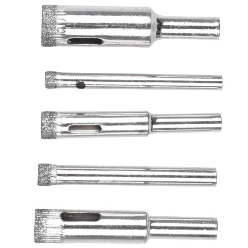 Set van 5 diamantgecoate kernboorbits (5/6/8/10/12 mm) 1