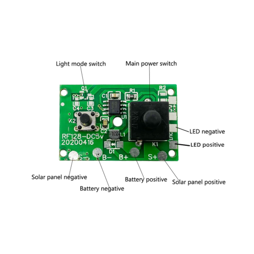 Placa de circuito de control de cadena de lámpara solar de 1,2 V con interruptor 2