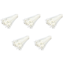 Colliers de serrage de qualité industrielle : 100 x 2,5 mm, blancs, lot de 50.
