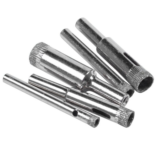 Set van 5 diamantgecoate kernboorbits (5/6/8/10/12 mm)