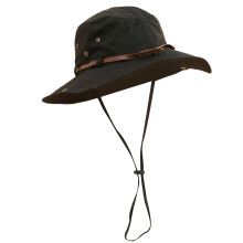 Chapeau de pêcheur de protection UV, visière pliable-Noir