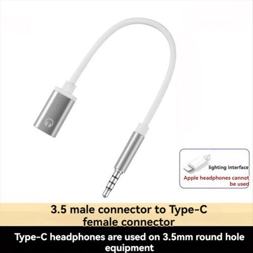 Cable de audio macho de 3,5 mm a hembra tipo C, C 1
