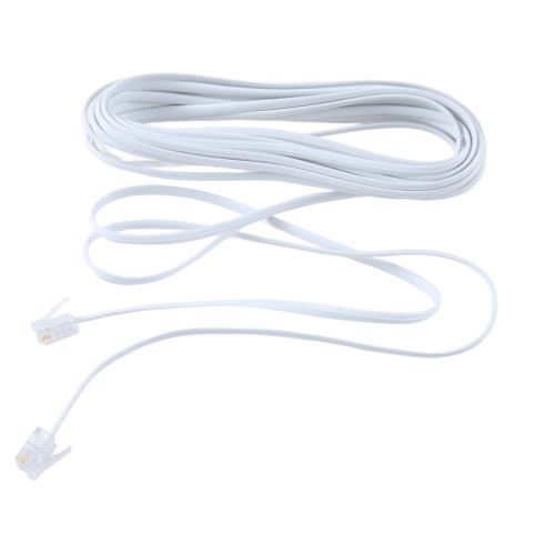 Cable de línea telefónica con conector RJ11 macho a macho 6P2C de 5 m