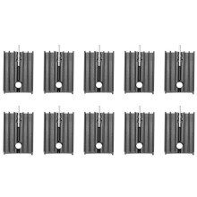 10x 21x15x11mm Schwarzer Aluminium-Kühlkörper für TO-220 MOSFET-Transistoren