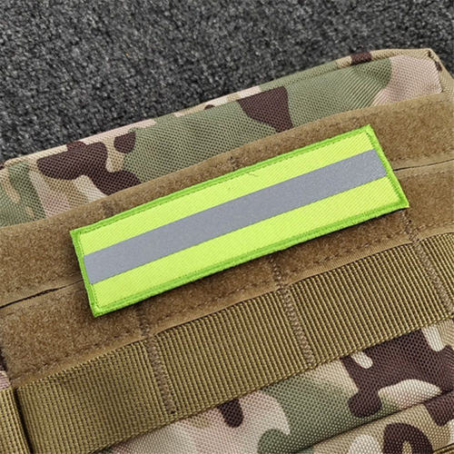 Reflecterende dubbelzijdige stoffen patch identificatie lang 1