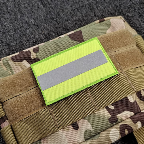 Reflecterende dubbelzijdige stoffen patch identificatie lang 2