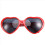 Modische, süße Retro-Sonnenbrille in Herzform – Rot 1