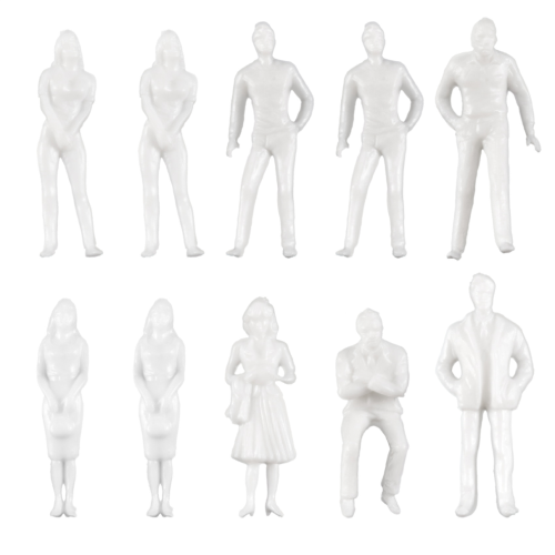 1:50 White Figures Architectural Model Human Scale HO Model ,10 Pcs 2