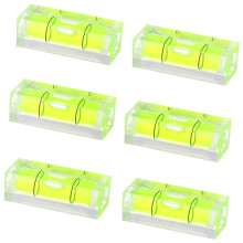 6 niveles de burbuja de 10 x 10 x 29 mm, cuadrados, para marcos de pared.