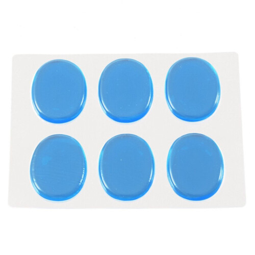 6-delige set snaredrumdempers/percussieaccessoires (blauw)