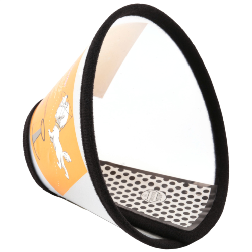 Elizabethan Pet Wound Healing Cone E- Collar White with Black 1