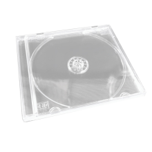 Estuche de plástico transparente para CD/DVD para protección de medios