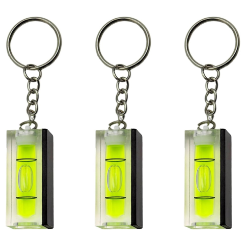 3 st magnetiska mini-bubbelvattenpass med nyckelring för inredning