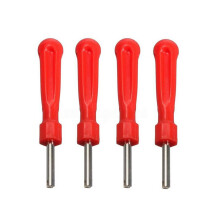 4 piezas Extractor de núcleo de válvula de neumático Herramienta de reparación de neumáticos Destornillador