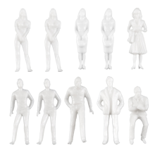 1:50 Figurine Bianche Modello Architettonico Scala Umana Modello HO, 10 Pezzi