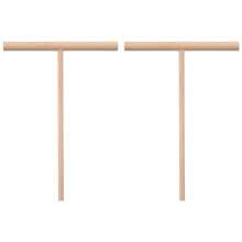 Crêpière pratique en forme de T, kit d'outils en bois pour pâte à crêpes