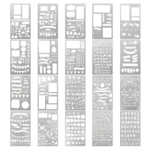 Sjabloonset voor Junk Journaling met geometrische vormen (1-20)