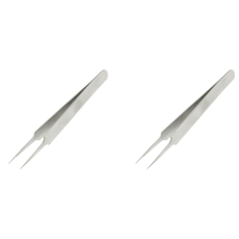 Mini pinzette dritte a punta fine in acciaio inossidabile lucido, 11 cm