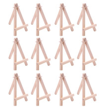 Set van 12 mini houten schildersezels van 12,7 cm (5 inch) voor kleine schilderijen en foto's.